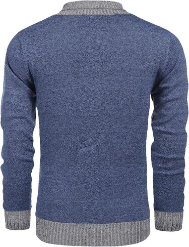 COOFANDY Men Casual Knitted Sweaters Shawl Collar Dress Sweater Long Sleeve V-Neck Pullover Tops in Saudi Arabia