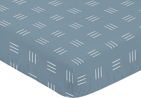 Sweet Jojo Designs Lavender Purple Boho Mudcloth Girl Fitted Crib Sheet Baby or Toddler Bed Nursery - Light Lilac and White Bohemian Woodland Tribal Southwest Mud Cloth Hatch Triple Line Shabby Chic in Saudi Arabia