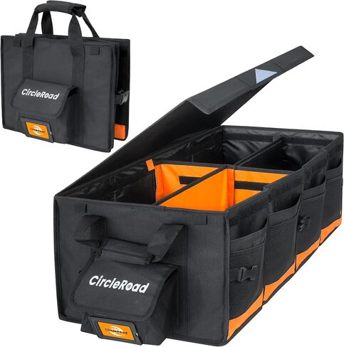 RV Storage and Organization, 81.4L Waterproof Collapsible Trunk Organizer for Suv DIY RV Storage Bag with Internal Compartments RV Storage Solutions for Camper Trailer Trunk in Kuwait