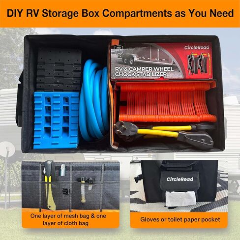 RV Storage and Organization, 81.4L Waterproof Collapsible Trunk Organizer for Suv DIY RV Storage Bag with Internal Compartments RV Storage Solutions for Camper Trailer Trunk in Kuwait