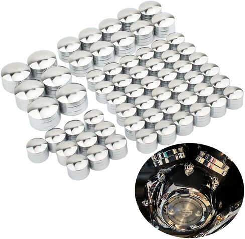 62PCS Motorcycle Bolt Covers Engine Head Bolts Toppers Cap for Harley 2018-2024 Softail Street Bob Lowrider Breakout Touring 2017-2024 Road King Street Glide Road Glide Electra Glides (Black) in Saudi Arabia