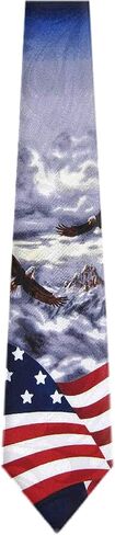 BUYYOURTIES Mens American Flag World Flag NeckTies in Saudi Arabia