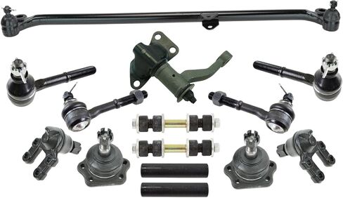 TRQ Front Steering & Suspension Kit Ball Joint Center Link Idler Arm & Bracket Assembly Sway Bar Stabilizer Link Tie Rod Tie Rod Adjusting Sleeve Compatible with 1993-1995 Nissan Pathfinder in Saudi Arabia