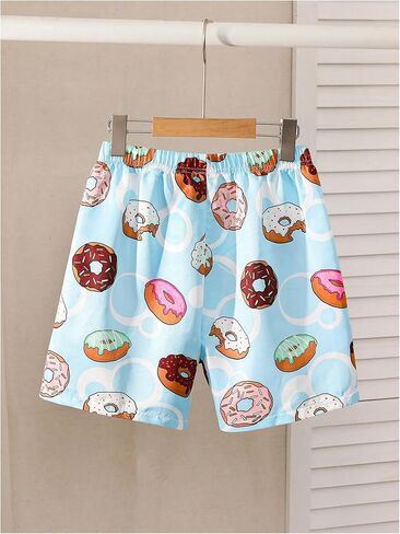 Boy's Cartoon Graphic Cute Track Shorts Elastic Waist Summer Cool Casual Shorts in Saudi Arabia