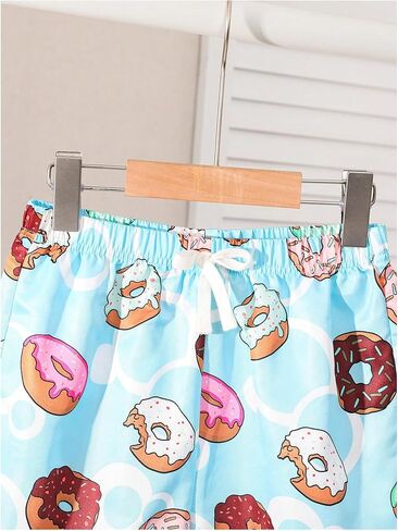 Boy's Cartoon Graphic Cute Track Shorts Elastic Waist Summer Cool Casual Shorts in Saudi Arabia