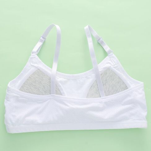 Girls' Training Bras Crop Cami Bra Adjustable Straps Fixed Pads in Saudi Arabia