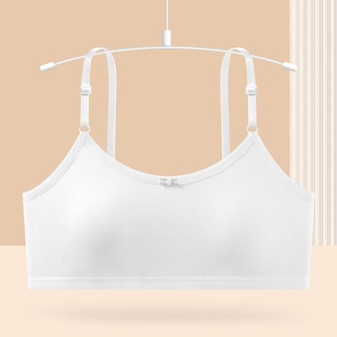 Girls' Training Bras Crop Cami Bra Adjustable Straps Fixed Pads in Saudi Arabia