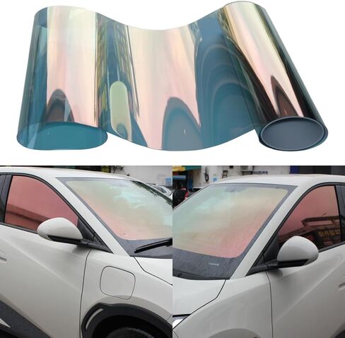 فيلم Car Windshield Sun Shade Tint ， فيلم زجاجي للسيارة ， فيلم العزل الحراري ， فيلم تغيير اللون ， Frethy and Fersionity Tint to Car (39.37 * 59) in Kuwait