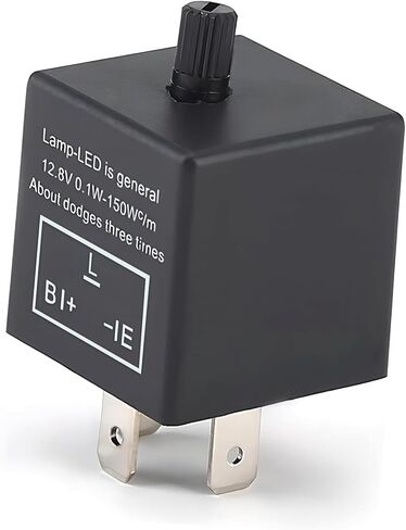 LED Relay Turn Signal, 3 Pin Waterproof Car Flasher, Plug-and-Play Resolve Rapid Quick Flash Issue, Universal for Cars Accessories (Black) in Kuwait