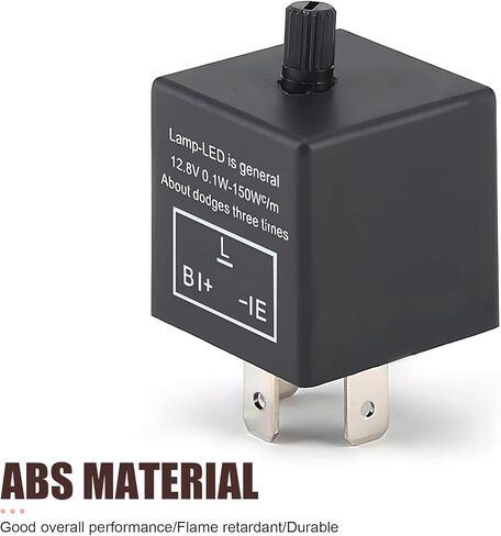 LED Relay Turn Signal, 3 Pin Waterproof Car Flasher, Plug-and-Play Resolve Rapid Quick Flash Issue, Universal for Cars Accessories (Black) in Kuwait