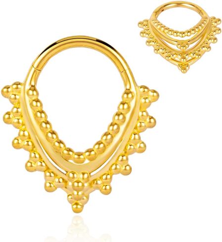 DOEARKO 16G Septum Ring 8mm Fashion Nose Rings Cartilage Hoop Segment Septum Clickers 316L Stainless Steel Piercing Body Jewelry in Saudi Arabia