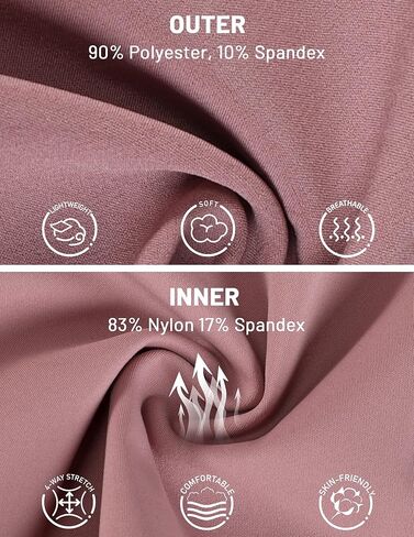 MIER Women's 2 in 1 Running Shorts Athletic High Waisted Workout Tennis Gym Shorts with Liner Zipper Pocket 3" in Kuwait