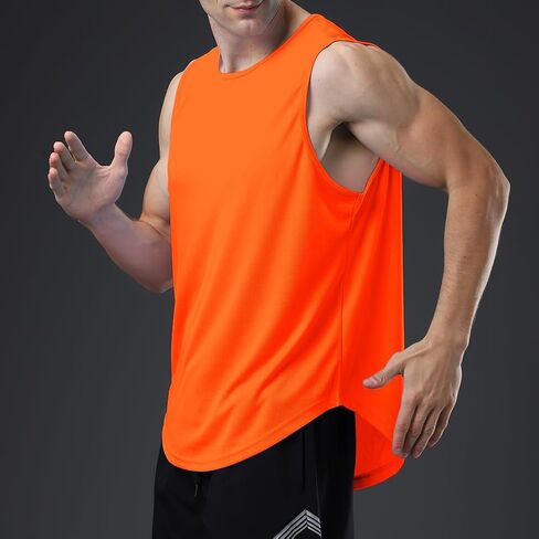 meioro Men's Workout Tank Top 3 Pack Gym Bodybuilding T Shirt Fitness Sleeveless Muscle Tee Shirts Mesh Dry Fit in Saudi Arabia