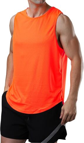 meioro Men's Workout Tank Top 3 Pack Gym Bodybuilding T Shirt Fitness Sleeveless Muscle Tee Shirts Mesh Dry Fit in Saudi Arabia