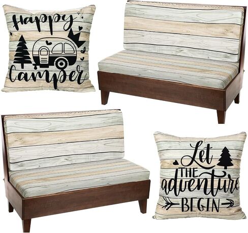 2 Set Rv Dinette Cushion Covers Stretch Washable Rv Cushion Slipcove Replacement for Camper Car Bench, 2 Pillowcase, 2 Backrest and 2 Bench Covers(Classic) in Saudi Arabia