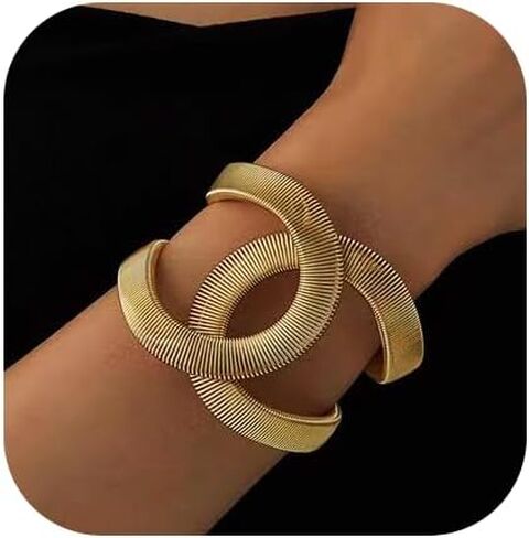 أساور الكفة المكتنزة للنساء على نطاق واسع من الذهب/الأصفاد الفضية bangle متراخ in Saudi Arabia