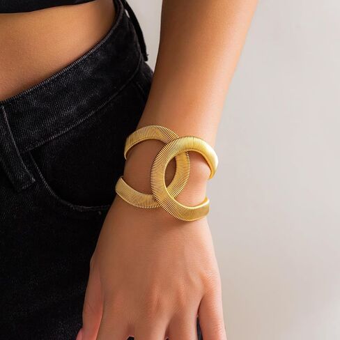 أساور الكفة المكتنزة للنساء على نطاق واسع من الذهب/الأصفاد الفضية bangle متراخ in Saudi Arabia
