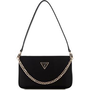 GUESS Eco Gemma Mini Top Zip Shoulder Bag, Black