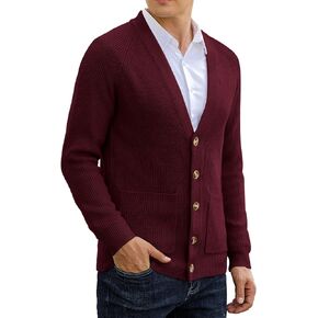 Sailwind Men's Long-Sleeve Cardigan Sweater Soft Cable Knit Sweater for Men