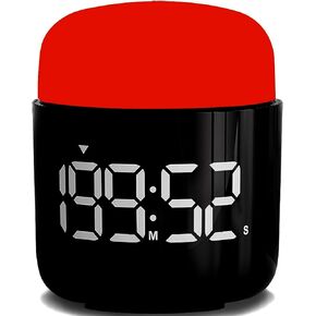 Table Twist Timer, Large LED Display Stopwatch, Silent & Loud Alarm, 199 Minute Countdown & Up, Vintage Night Light, for Kitchen Cooking Meeting Teacher Classroom Office Yoga Fitness Games (Orange)