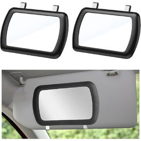 2 PCS Car Sun Visor Vanity Mirror, Clip-on Vehicle Makeup Mirrors for Women Girls, Portable Auto Sun-Shading Visors Cosmetic Mirror for Cars Truck SUV, Car Accessories
