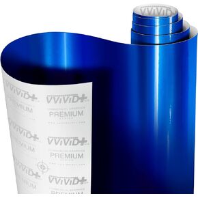 VVIVIDY GLOSS LIPERT METAL Brilliant Brilliant Blue Vinyl Car Wrap (1ft × 5ft)