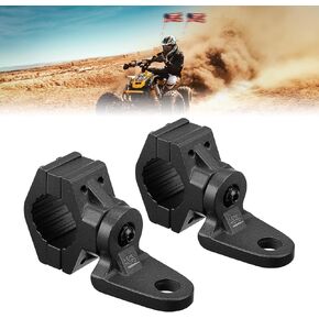 Kemimoto ATV Whip Mount ، يتصاعد علم الضوء الثقيل من أجل 0.875 "/1" /1.125 "شريط رف المقود ، قوس التثبيت للضوء من أجل ATV E-Pike GoCart- 360 ° ثقب العلم الدوار