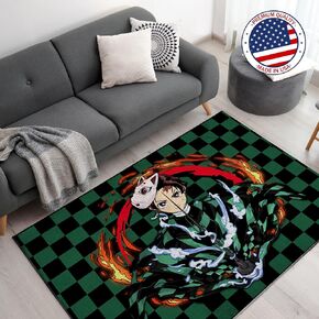 DreamController Ricky Morty Custom Rugs for Gamer Room (62x40inch)| Playroom Carpets Inspired by Games & Anime Decor for Gamers | Gamer Room Decor for Kids Teen Anti-Slip Gaming Mats in Saudi Arabia