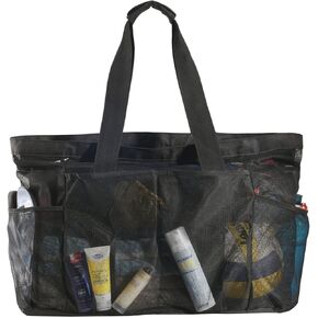 XX-Large Mesh Duffle Bag for Beach Pool Cruise Family Swimming Equipment with Zipper and Pockets/Sandproof/Extra Big Capacity
