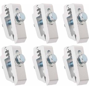 6pcs Truck Bed Cover Clamps Truck Cover Cap Clamps 1112514 Aluminum Low Pro Truck Cap Mounting Clamps for Truck Beds (Silver)