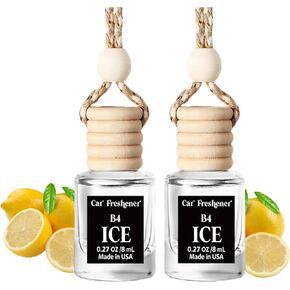 Hanging Car Air Freshener Diffuser,Long Lasting Essential Oil Diffuser for Car–Transform Your Car into an Aromatic Oasis and Revitalize Your Drive(Black Ice and Mahogany Teakwood)