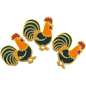 Novel Merk Barn Farm Animal – Cow, Rooster, or Other Lapel Pin, Hat Pin & Tie Tack Set with Clutch Back