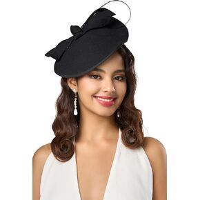 BABEYOND Derby Hats for Women – Kentucky Fascinators Tea Party Hats Headband Felt Large Fascinator for Wedding