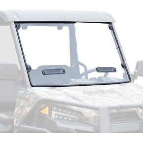 KIWI MASTER Hard Coat Poly Vented Full Windshield for 2015-2025 Polaris Ranger Midsize SP 570/Crew Accessories Heavy Duty Polycarbonate Scratch Resistant