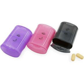 3 PCS السيليكون مقاوم للرطوبة صندوق حبوب منع الحمل مربع مزدوج طبقة ， منظم حبوب منع الحمل الأسبوعي مرتين في اليوم ، AM PM علبة حبوب منع الحمل مرتين يوميا ، حاوية حامل حبوب منع الحمل في الأسبوع لزيت فيتامين