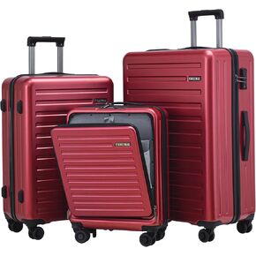 3pcs (20/24/28) مجموعة الأمتعة ، خفيفة الوزن ، 20 "فقط مع الجيب الأمامي ، 21.65*15.35*7.87" Fits Overhead Cabin ، 24 "(26*17.7*10.2") و 28 "(19.68*11.81*29.92) in Kuwait