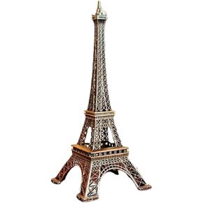 Chinshwehaw Eiffel Tower Statue Decor 7 Inch Alloy Metal Collectible Figurine Replica Souvenir Room French Eiffel Tower Party Decoration Table Stand Holder Gift for Cake Topper