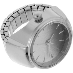 Unisex Finger Ring Watch: 0.98X0.98inch Round Metal Ring Watch for Birthday Graduation - Round Dial Quartz Analogue Lightweight Novelty Watches