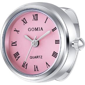 Finger Watch for Women Men Round Dial Quartz Watch Rings Novelty Ring Watches Set Waterproof Unisex Roman Numerals Finger Watch