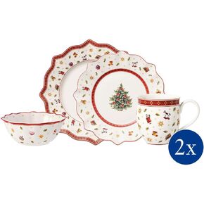 Villeroy & Boch Toy's Delight Multi Color ، Premium Porcelain ، مجموعة من اللوحات ، 8pcs