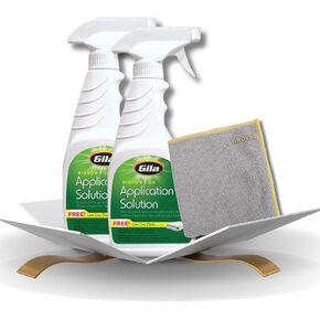 Gila Clear Indoor Window Film Application Solution 9.25 in. W Bundle with Microfiber Towel – Ensures Smooth Window Tint Application and Streak-Free Finish – Gift Set (3 Items)