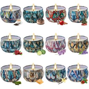 Candles Gifts for Women, 12 Pack Soy Wax Candles for Home Scented, Birthdays Thank You Mothers Day Gifts for Women Mom Who Have Everything