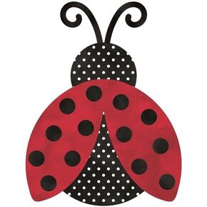 Craig Bachman Embossed Ladybug Sign Hanger Polka Dot/Solid Ladybug Metal Wall Door Hanger Home Decor Wreath Accent