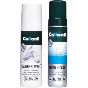 Collonil Sneaker Cleaner Kit - Sneaker White Shoe Cleaner 3.38 Fl Oz & Clean & Care Universal Cleaning Foam 6.76 Fl Oz