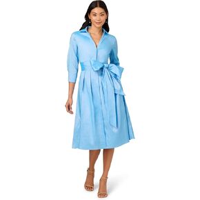 Adrianna Papell Women's Taffeta Shirt Midi Dress