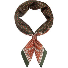 27.5 Inches Square Silk Feeling Neck Scarf for Men Necktie Silk Bandanas Pocket Square Cowboy Scarves