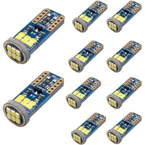 10 قطعة لمبة T10 W5W LED CANBUS 12V NON POLOR 194 WEDGE CAR INTERIOR DOME LIGHT LIGHT LIGHTION in Kuwait