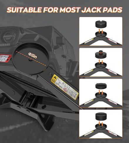 Car Jack Kit 2.5 Ton Scissor Jack with Ratchet Wretch ، Tyre Change Kit متوافق مع منصات المقبس الدائرية المختلفة in Kuwait
