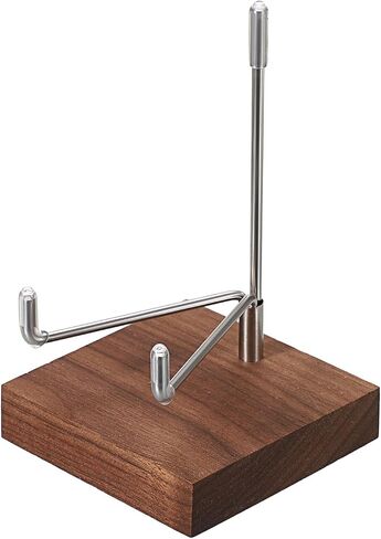Hipiwe Adjustable Metal Arms Display Stand Easel with Wooden Base - Small Display Easel Holder for Displaying Fossil Coral Geodes Rock Mineral Agate Plate Seashell and Photos, 2"x2"x3.2" in Kuwait