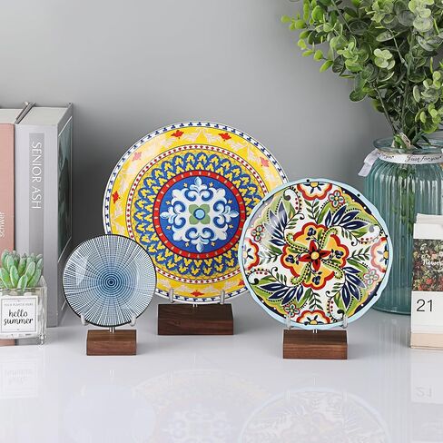 Hipiwe Adjustable Metal Arms Display Stand Easel with Wooden Base - Small Display Easel Holder for Displaying Fossil Coral Geodes Rock Mineral Agate Plate Seashell and Photos, 2"x2"x3.2" in Kuwait